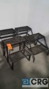 Lot of (4), metal step stools, two steps High