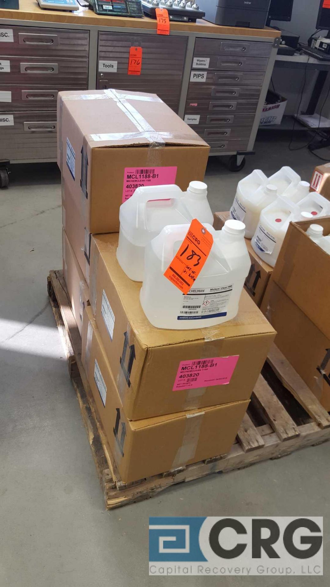 Lot of (21) 2 gal. bottles of Michelman, Michem Clean 1188 cleaning solution for in line priming