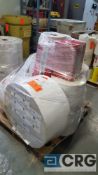 Lot of (13) assorted rolls of paper stock, 9.5 in. 2.5 MIL CLAY CLOATED TSE LASER LINEWRIGHT