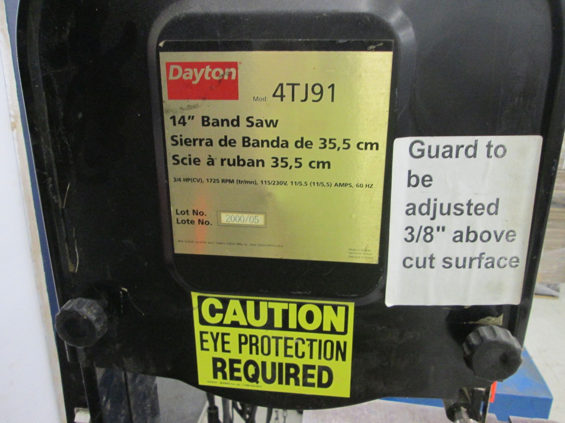 Craftsman 4TJ91, 14 in. vertical band saw - LOCATED AT 524 ROUTE 7 SO., MILTON, VT - Image 3 of 3