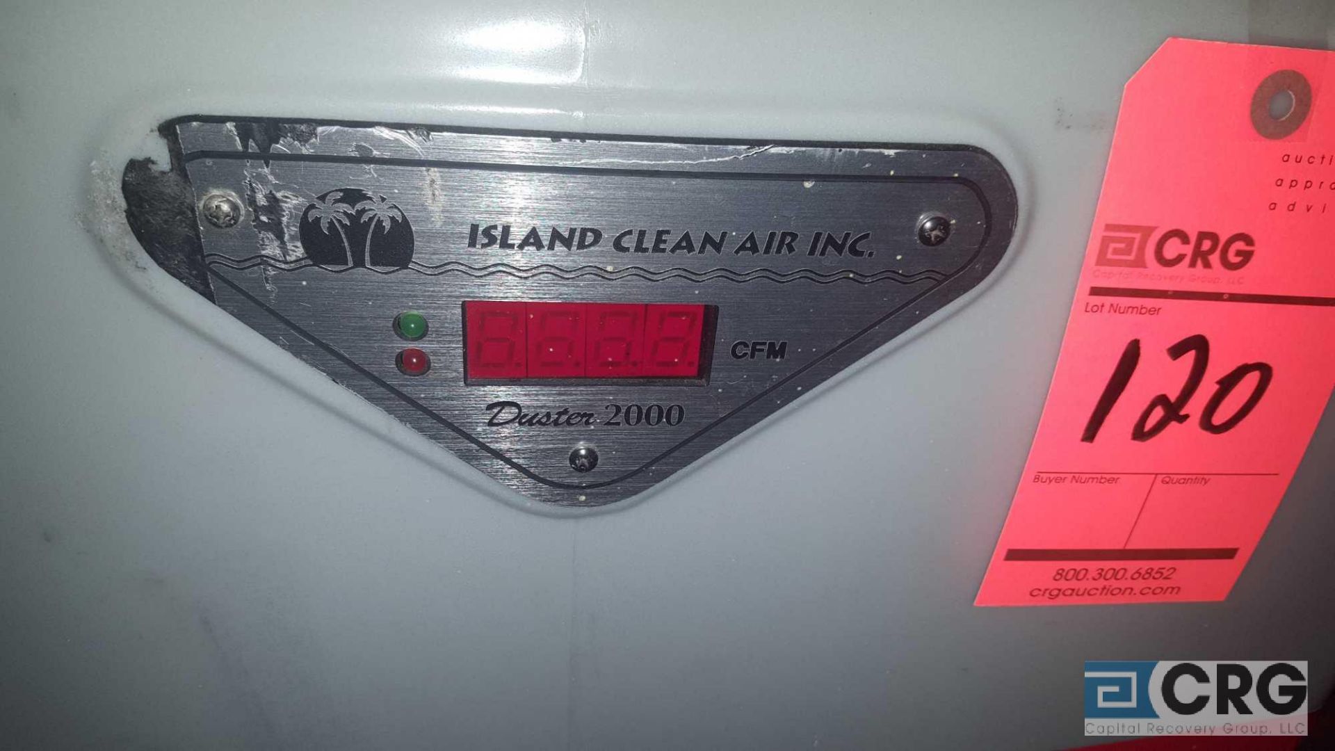 Island Clean Air Inc, Duster 2000 portable air filter machine. - Image 3 of 3