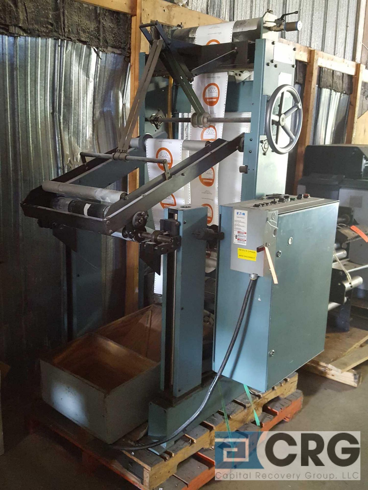 Hunkeler stand alone rewinder, type PRM 3 X 208 V, s/n 52323/59 - LOCATED AT 524 ROUTE 7 SO., - Image 2 of 3