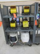 Lot includes (4) Stanley air circulators and (2) ass't humidifiers - no cart - LOCATED AT 524