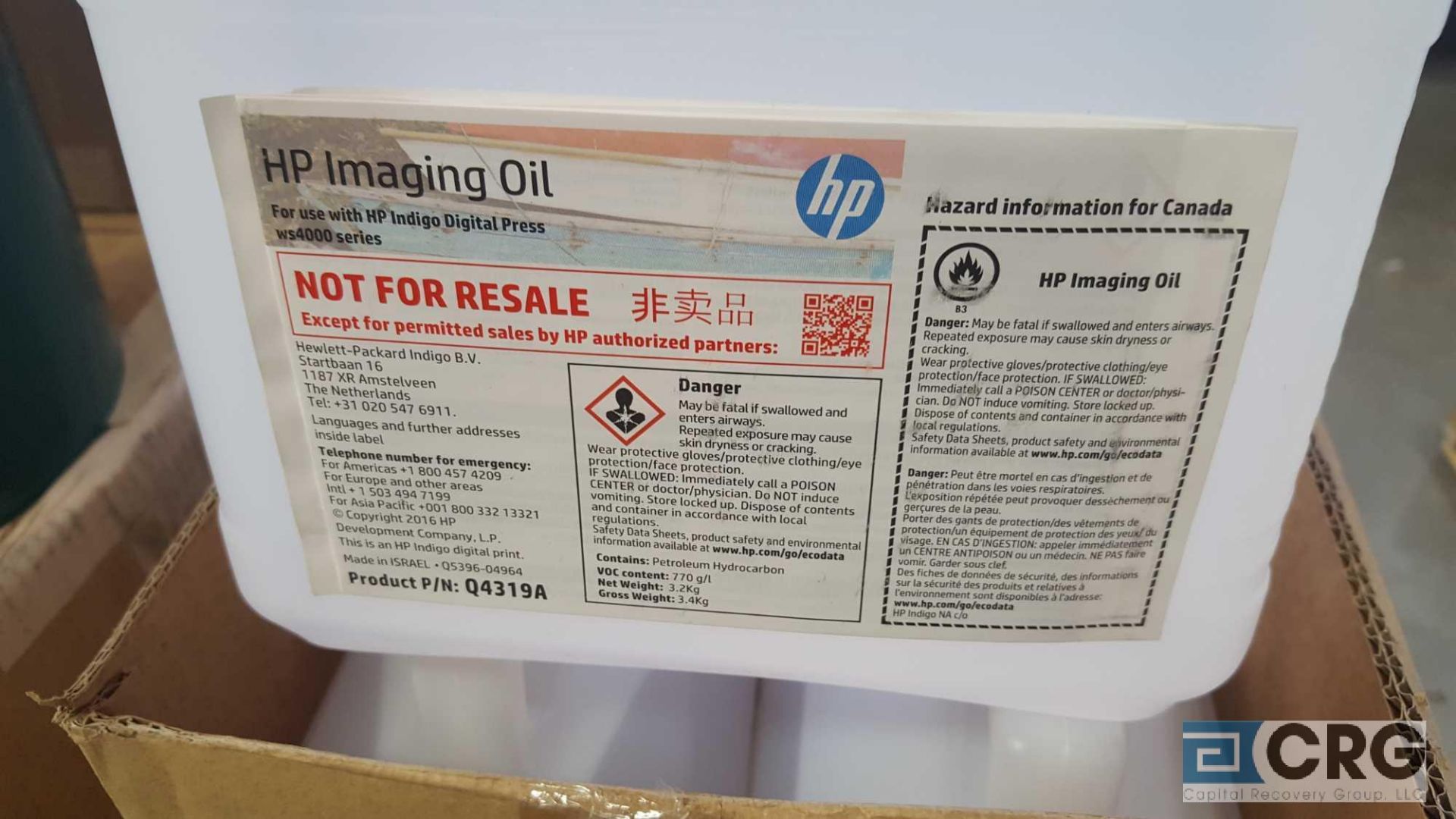 Lot of (7) bottles HP Imaging Oil - Image 2 of 2