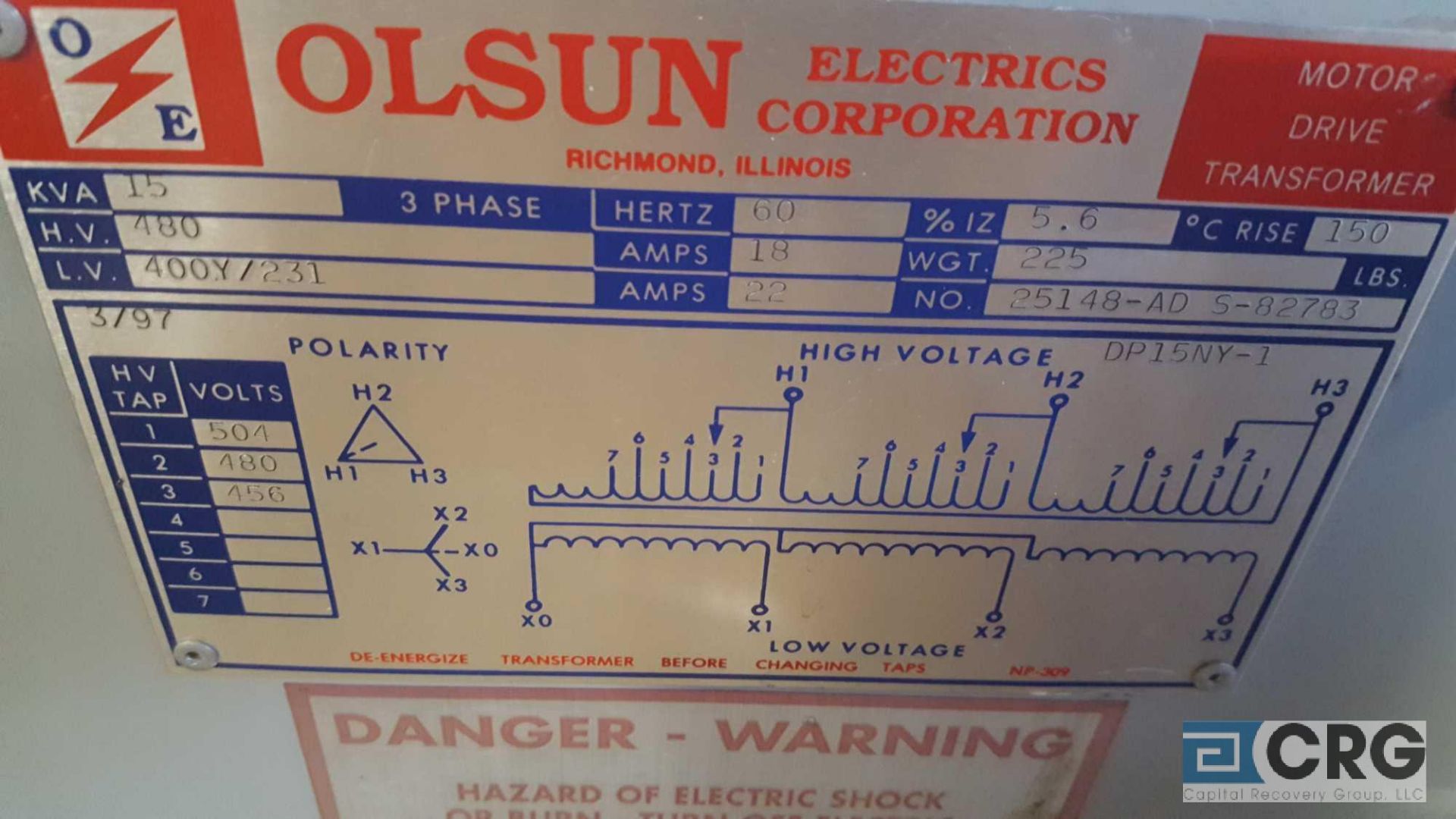 Olsun transformer with plug connection, and Square D switch box. - Image 2 of 2