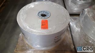 Lot of (1) roll new of 13 in.  paper stock, WHITE 2 MIL WHITE BOPP TC/S7000/1.2 MIL POLYESTER .002