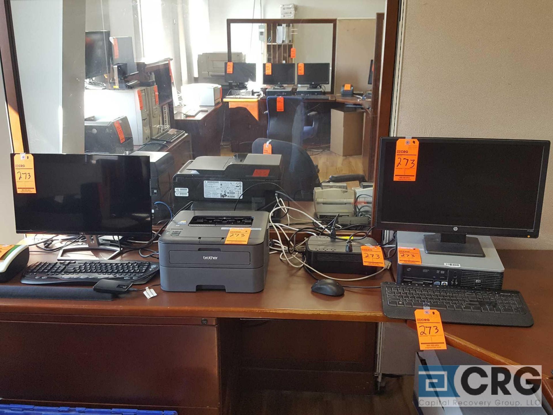 Lot of assorted computers, monitors, keyboards, printer, and accessories etc