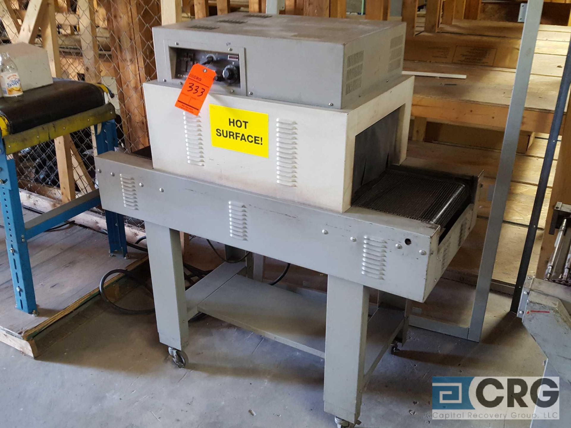 Clamco 850MB conveyor type portable shrink tunnel, 220V, 27 A, 1 Ph., 60 Hz, s/n 4532 - LOCATED AT - Image 2 of 4