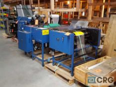 DK 3 section sheet feeder with spare DK laminator rollers, DK laminator cutter, top & bottom