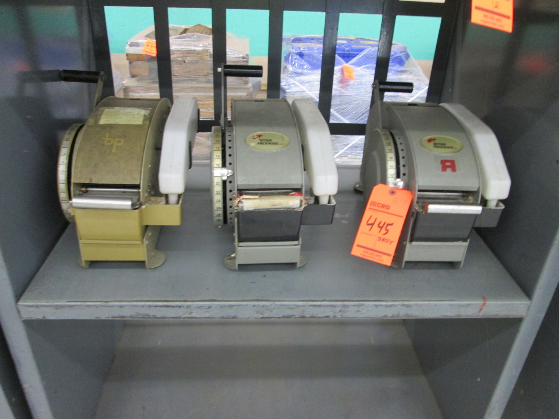 Lot of (3) ass't BetterPack manual tape dispensers - no cart - LOCATED AT 524 ROUTE 7 SO., MILTON,