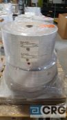 Lot of (2) assorted new rolls of 13 in. paper stock, WHITE 60# MATTE LITHO/PCT245/44#PK .0036 PCT245