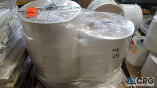 Lot of (9) new rolls of 6.6 in. paper stock, CLEAR 2 MIL CLEAR PRINT TREATED POLYESTER/S333/50#SCK 2