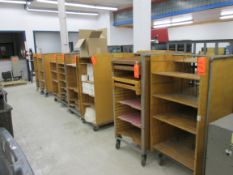 Lot of (8) assorted printing shop stock carts - LOCATED AT 524 ROUTE 7 SO., MILTON, VT