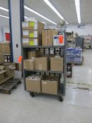 Lot of assorted blank label stock - contents of cart - cart excluded - LOCATED AT 524 ROUTE 7 SO.,