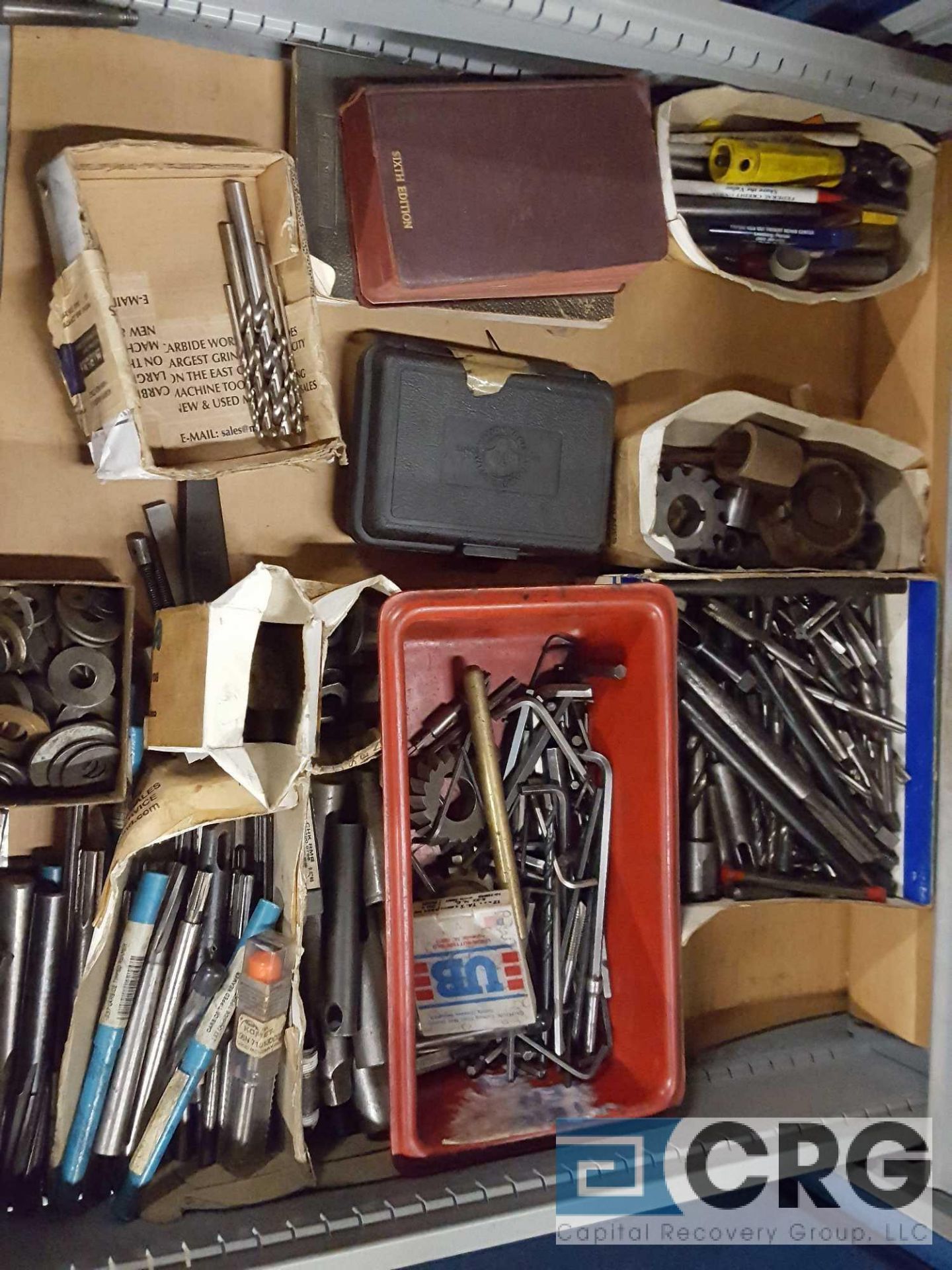 Lot of assorted machine shop tooling etc, including cutting tools, inspection tools, hold down tools - Image 25 of 28