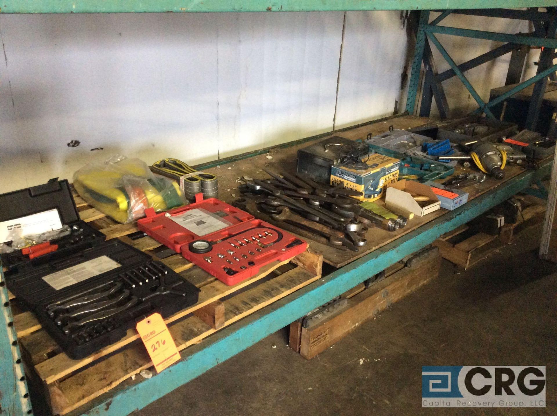 Lot of asst handtools including wrenches, hammer drills, puller set, etc.