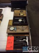 Lot of asst depth micrometers with cases