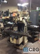 Marena milling machine, sn N/A, 10” x 48” T-Slot table, power feed, 58-1345 spindle speeds with