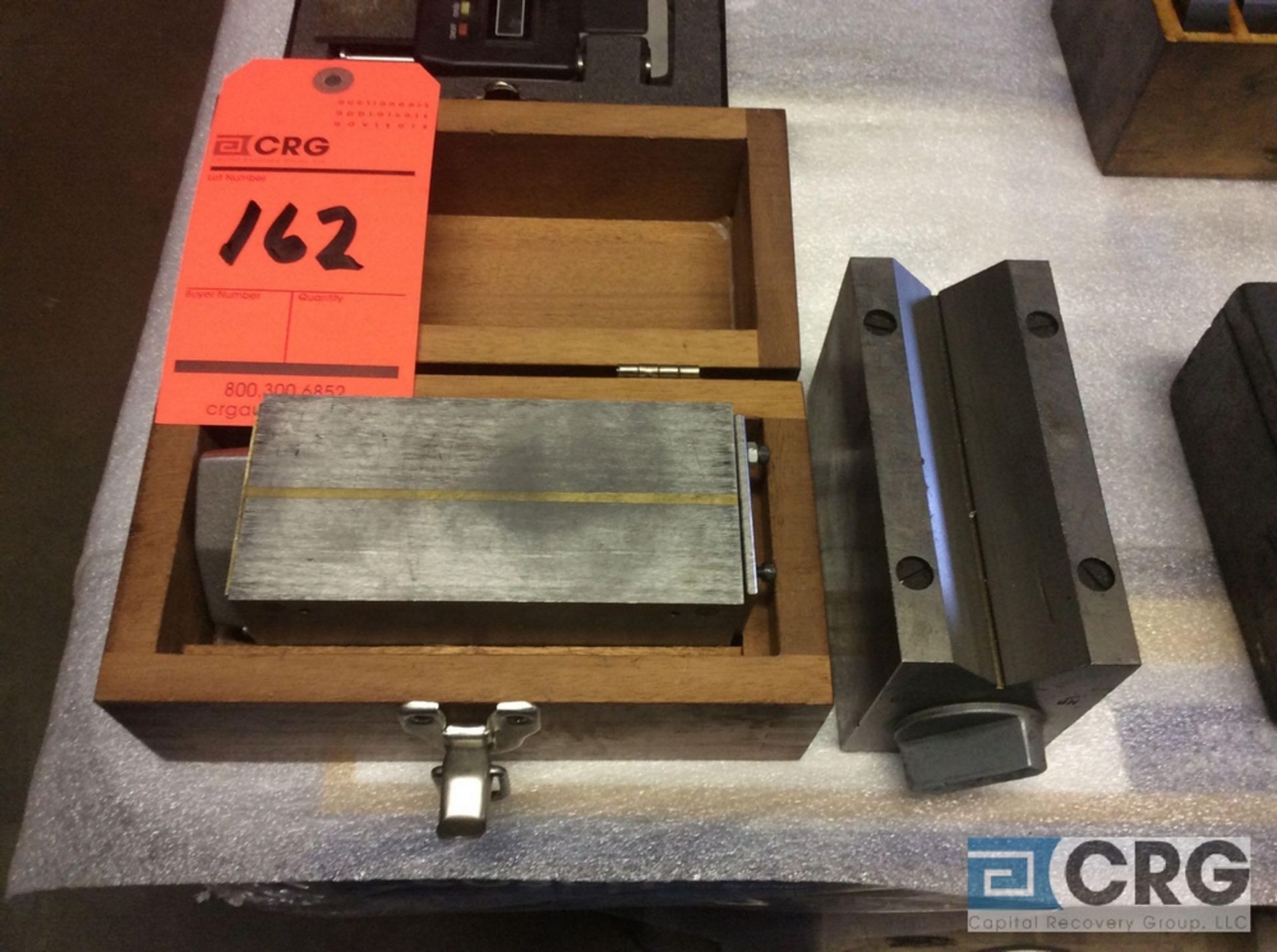 Lot of (2) asst magnetic blocks, (1) 4” V-block and (1) 4” square block - Image 2 of 2