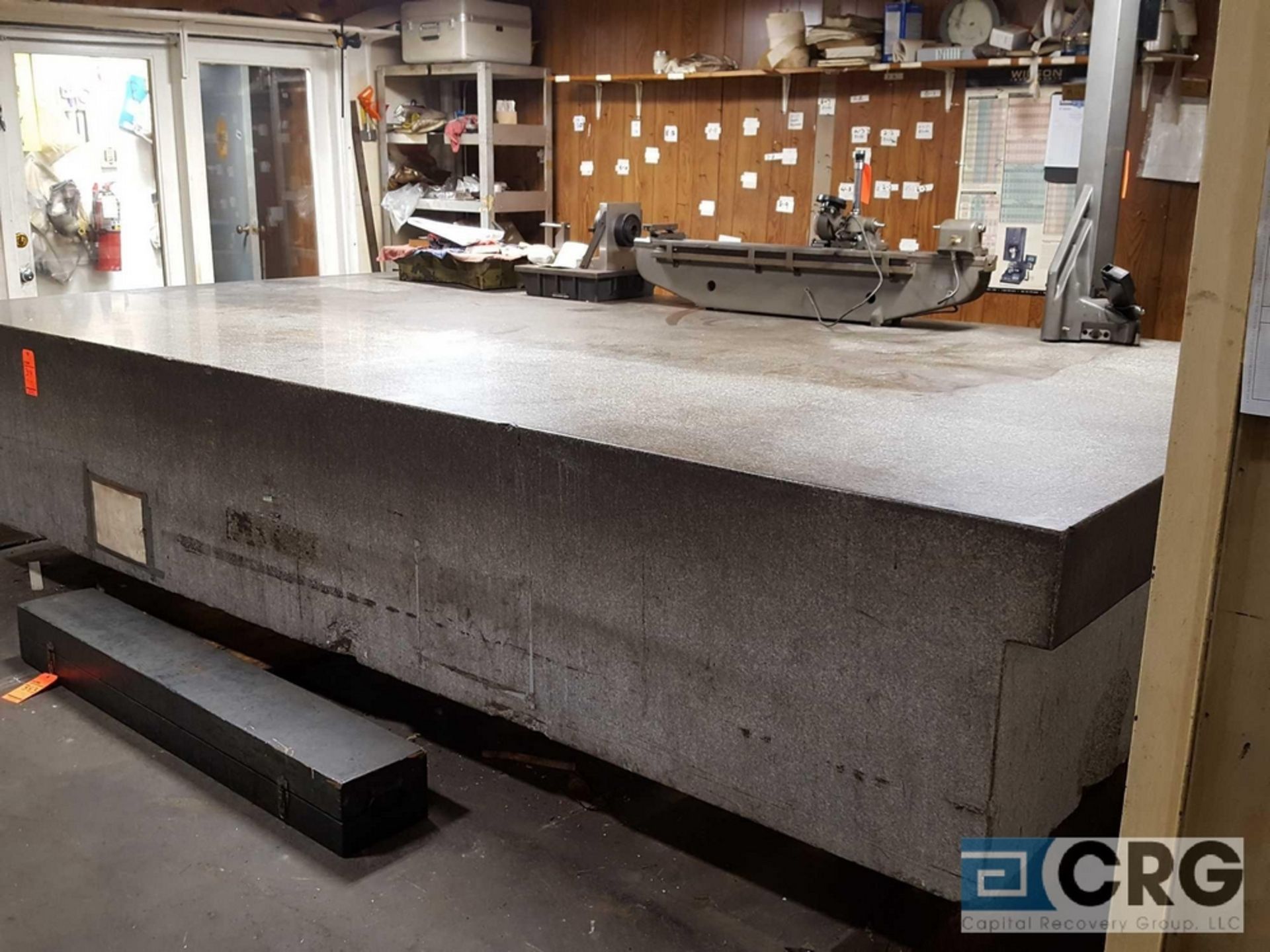 Granite surface plate, 96 inch x 168 inch x 37 inch high, no contents - Image 4 of 12
