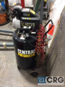 Central pneumatic 21 gallon, 2.5 hp, portable, vertical air compressor.