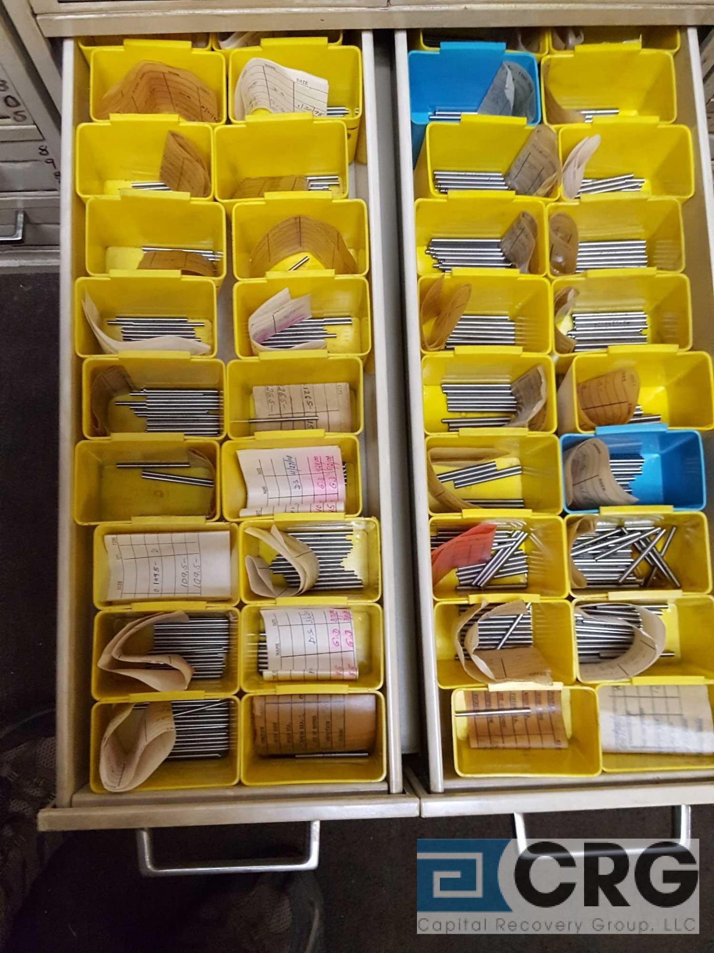 Lot includes (1) 20 drawer metal cabinet with assorted pin cages - Image 15 of 24