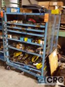 Lot includes (1) portable shop cart with slide out shelves and all contents of assorted machine