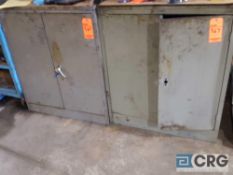 Lot of (4) assorted 2 door metal storage cabinets, no contents.