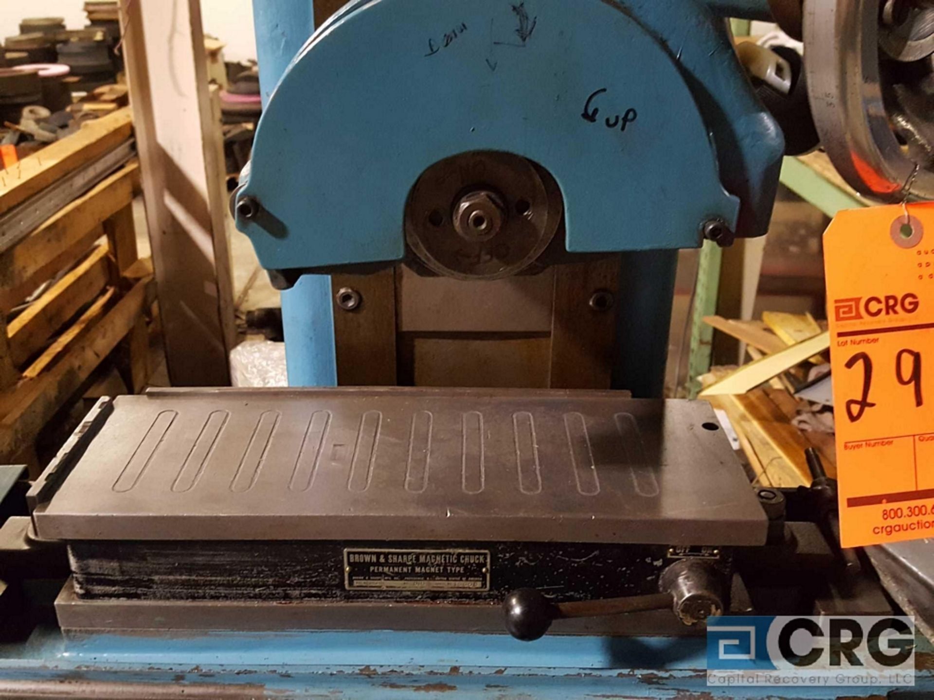 Grand Rapids 20 surface grinder, 8 unch wheel, with 6 1/2 inch x 18 inch B&S magnetic chuck, - Image 6 of 6