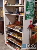 Lot of assorted inspection tools etc, contents of cabinet, including cabinet.