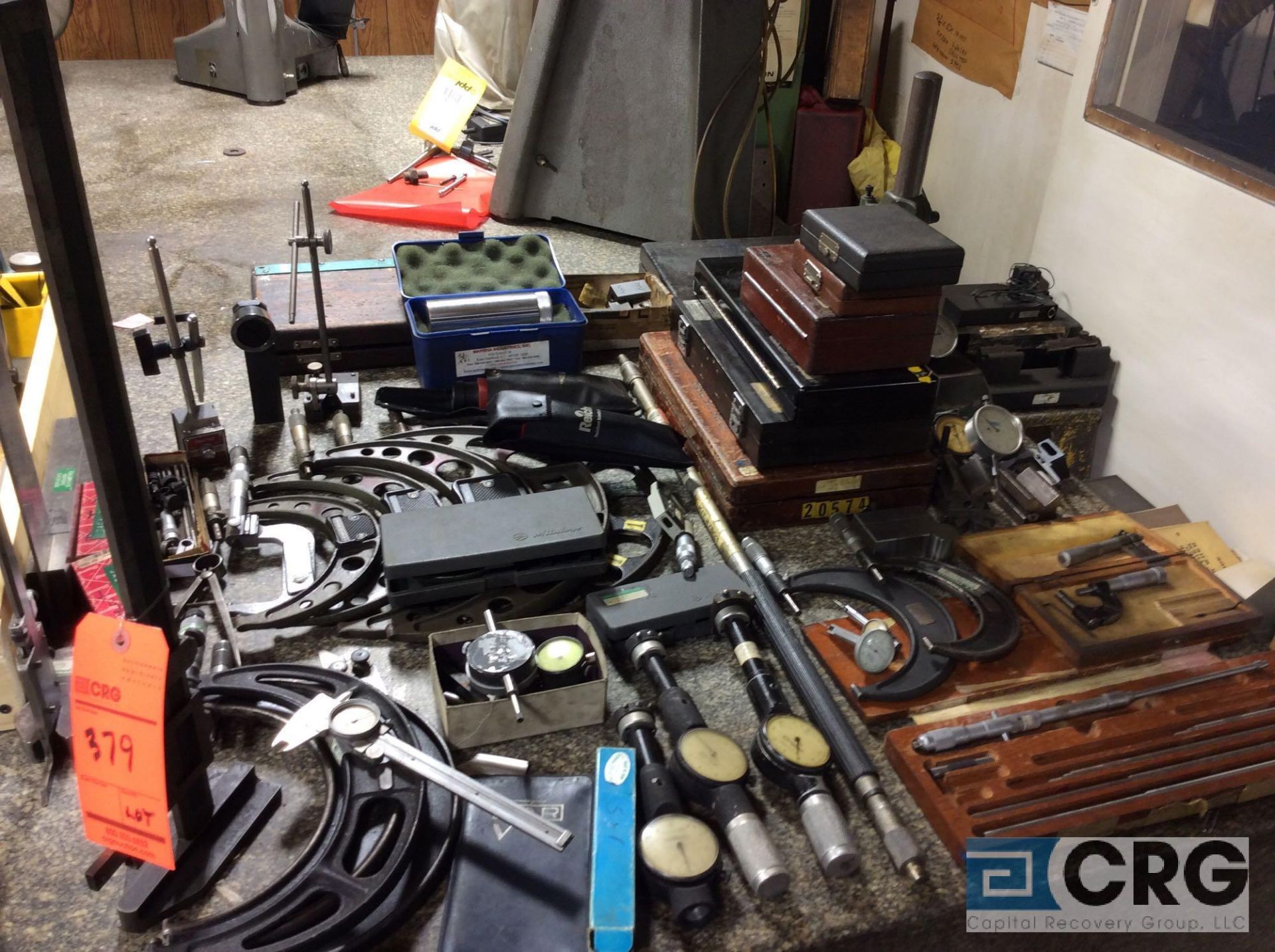 Lot of assorted Inspection, measuring and testing devices etc.