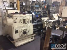 Progress engine lathe, mn 725, sn 10262, 17” x 84” BC, 28” 4-jaw chuck, tailstock, compound slide