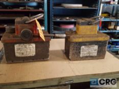 Lot of (2) assorted lifting magnets.