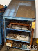 Lot includes (1) portable shop cart with slide out shelves and all contents of assorted machine