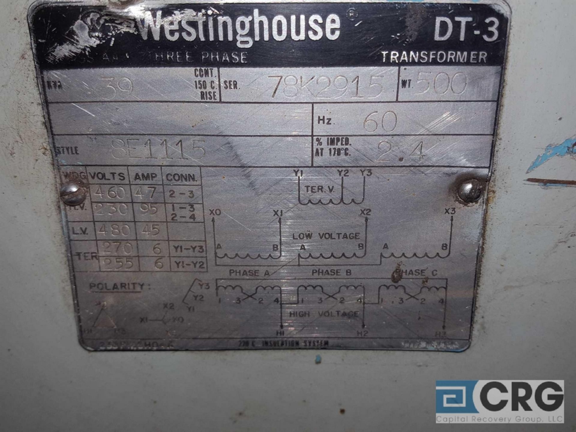 Westinghouse transformer. - Image 6 of 6