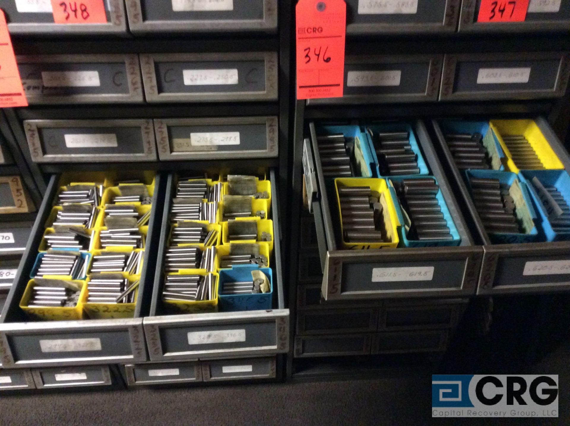 Complete pin and plug gage inventory, consisting of contents of 10 Tab