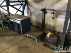 Lot of (3) items including Cyklop strapping machine mn 814209, Crusader floor dryer/blower, and