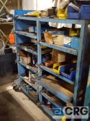 Lot includes (1) portable shop cart with slide out shelves and all contents of assorted machine