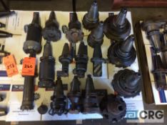 Lot of asst CAT-50 CNC tool holders with indexable cutting tools