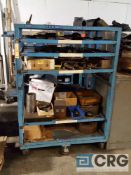 Lot includes (1) portable shop cart with slide out shelves and all contents of assorted machine