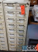 Lot includes (1) 20 drawer metal cabinet with assorted pin gages