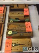 Lot of (3) asst dial bore gages with cases