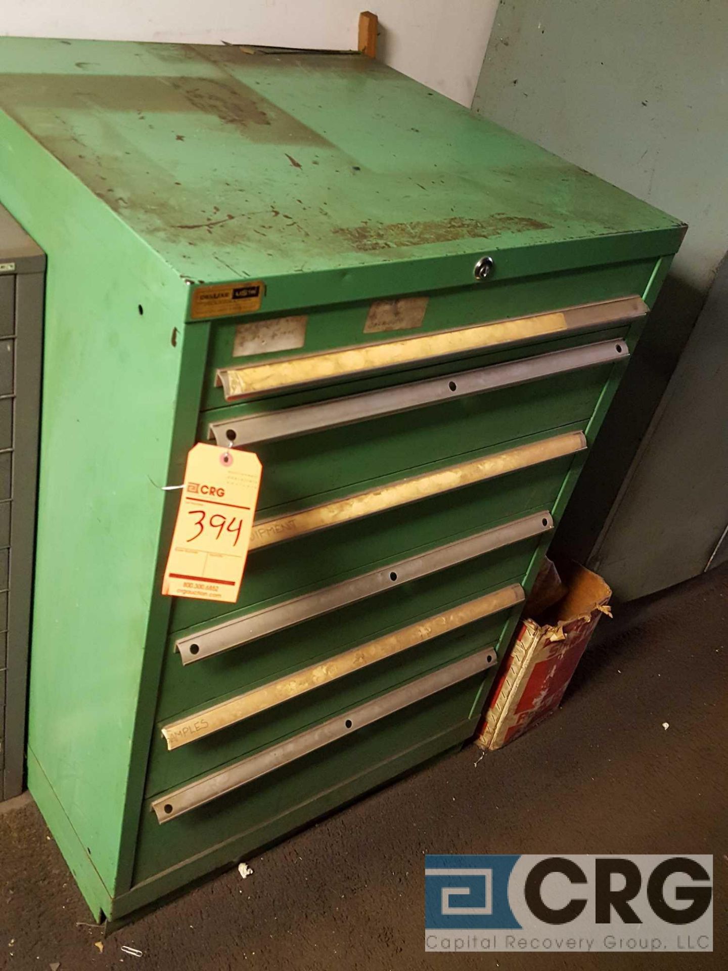 Lot includes (1) Lista 6 drawer cabinet with assorted contents of cutting tools and accessories