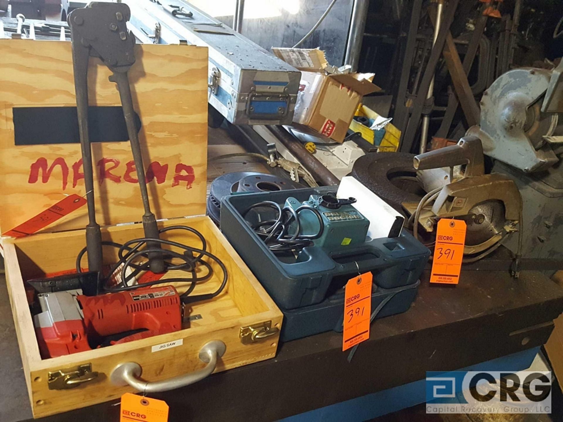 Lot includes (1) Milwaukee jig saw, cat no 6256, (1) Drill Doctor, on B & D circular saw, and (1) - Image 2 of 10