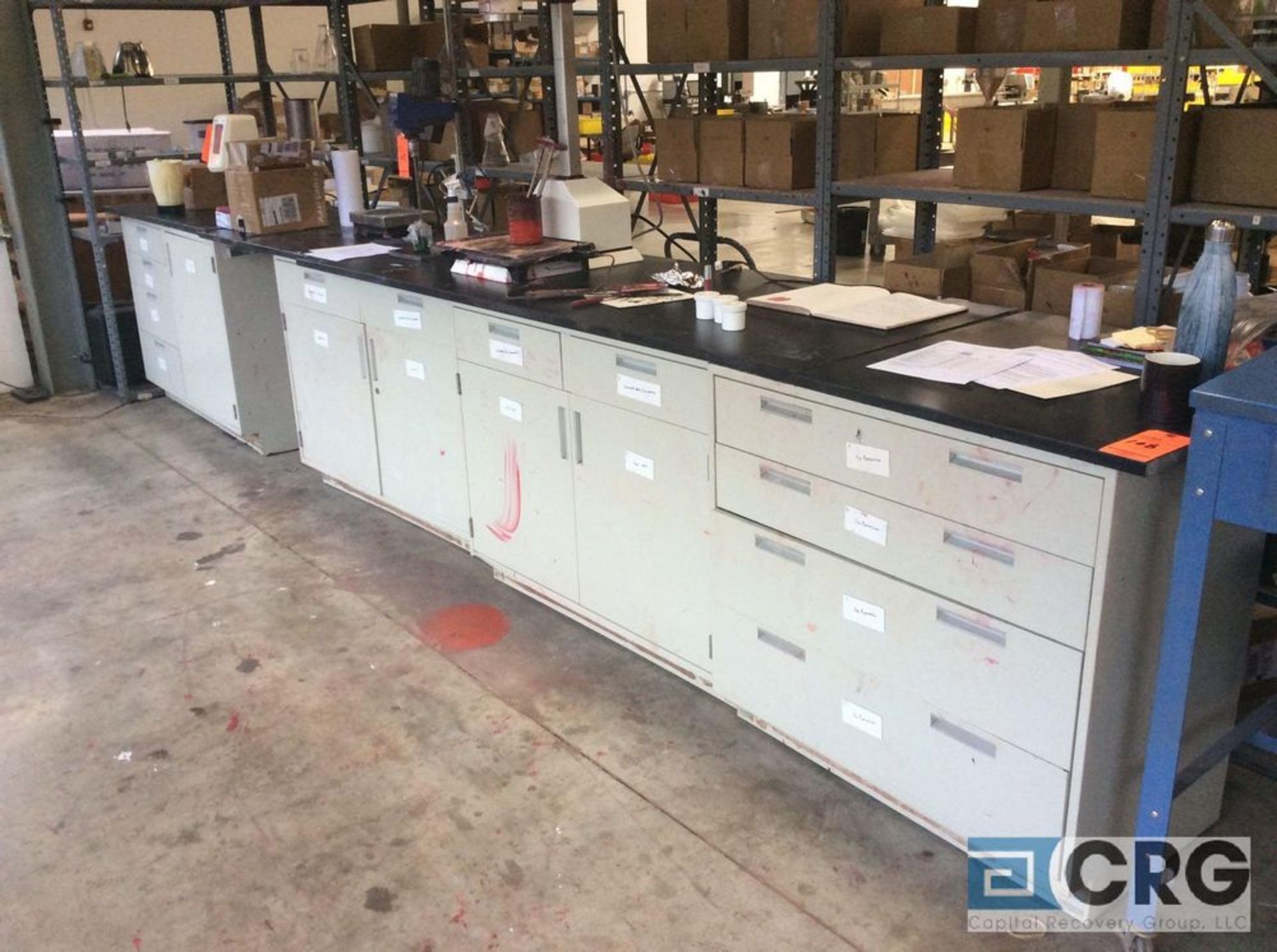 Lot of laboratory cabinets and counter tops