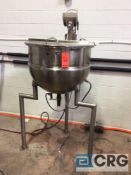 Hamilton Kettles 50 gallon stainless steel jacketed kettle with Lightnin agitator