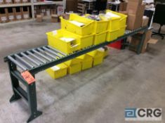 Lot of (2) Hytrol 10 foot long sections roller conveyor, 18 inch rollers