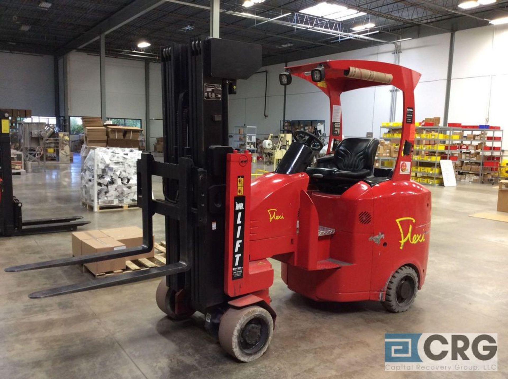 Flexi 1200 narrow aisle rotating turret forklift, side shift, ROPS, 3000 lb capacity, 216 inch lift,