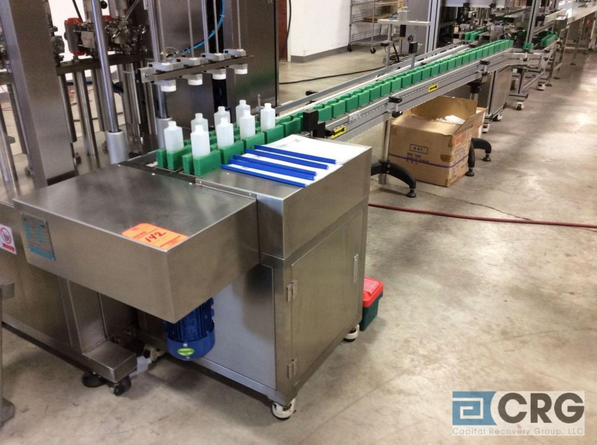 Chasing SLH-120 belt conveyor, 4 inch wide continuous loop, stainless steel constructed, 220 volt, 1