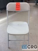 Lot of (50) white stackable folding chairs